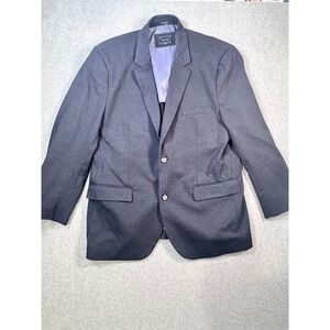 7Diamonds Mens XXL Dark Charcoal Gray Knit Two Button Blazer Jacket Double Vent